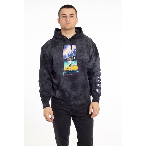 Primitive Skate Apparel Men's Systems Washed Tie Dye Pullover Hoodie Sweatshirt - Picture 4 of 11